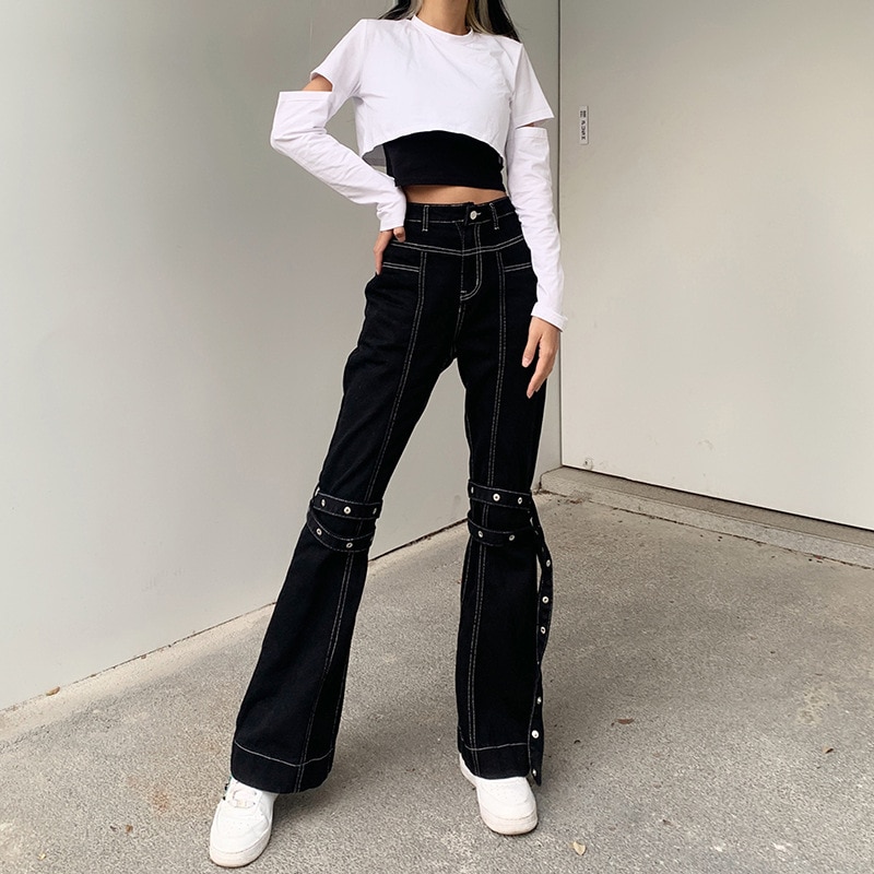 Lace-up-decorative-trousers-2021-spring-foreign-trade-new-style-women-s-trousers-high-waisted-open